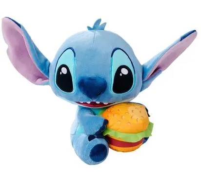 DISNEY - PELUCHE STITCH AVEC HAMBURGER 25 CM
