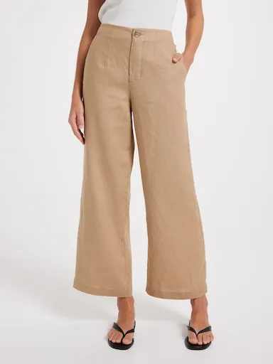 Just Jeans Belmont Linen High Rise Wide Ankle Pant