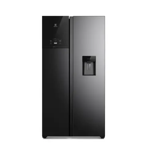Refrigeradora Electrolux Frost Free Inverter 611L AutoSense Side by Side Black ERS65F2P5BB