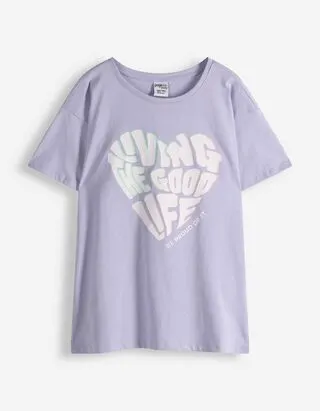 T-shirt - Stampa frontale - Rosa chiaro