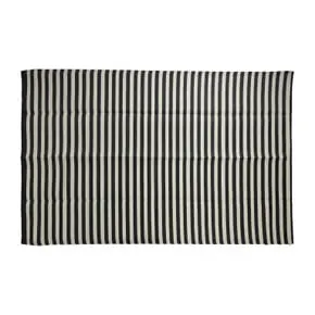 Buitenkleed streep - zwart/wit - 200x300 cm