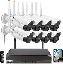 WEILAILIFE 【130° Wide-Angle & 2-Way Audio】 Outdoor Wireless Security Camera System, WiFi Video Surveillance, Home Security Cameras