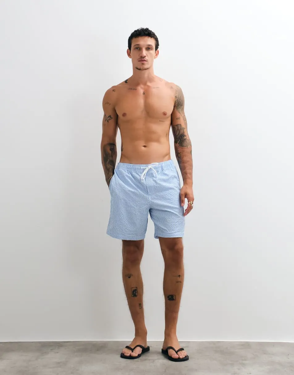 GAP 6inch swim shorts in blue faded stripe