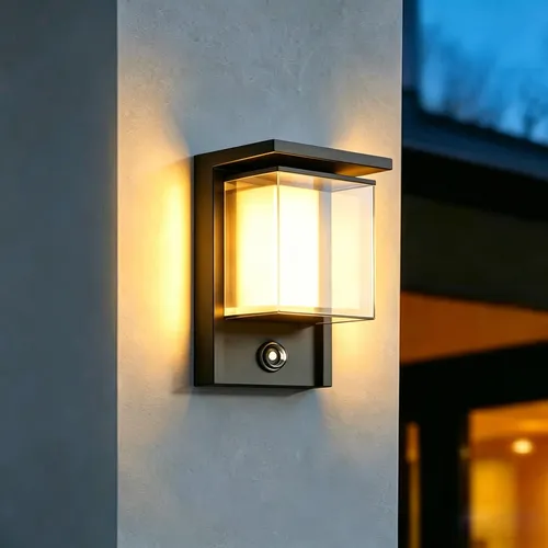 Patriot Lighting® LED Motion Sensing Matte Black Outdoor Wall Light - 2 Pack