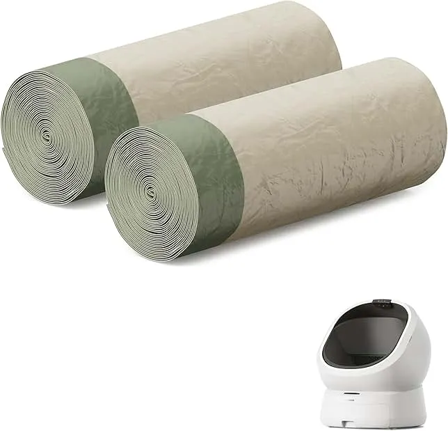 PETLIBRO Self Cleaning Litter Box Liner, 40 Count Cat Litter Bags for Automatic Litter Box, Strong and Durable Drawstring Waste Bags