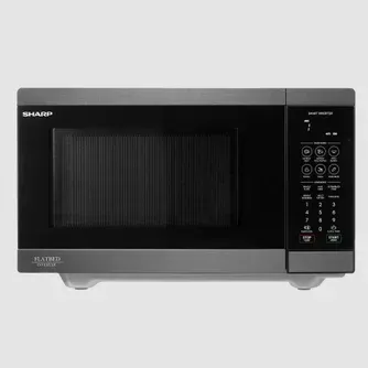 Sharp Flatbed Microwave 900W Black Stainless Steel 26L SM267FHBS