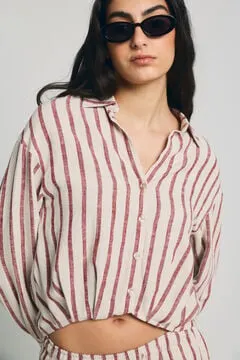 Camisa de rayas de lino