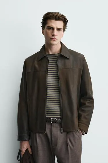 REGULAR FIT WASHED COTTON JACKET