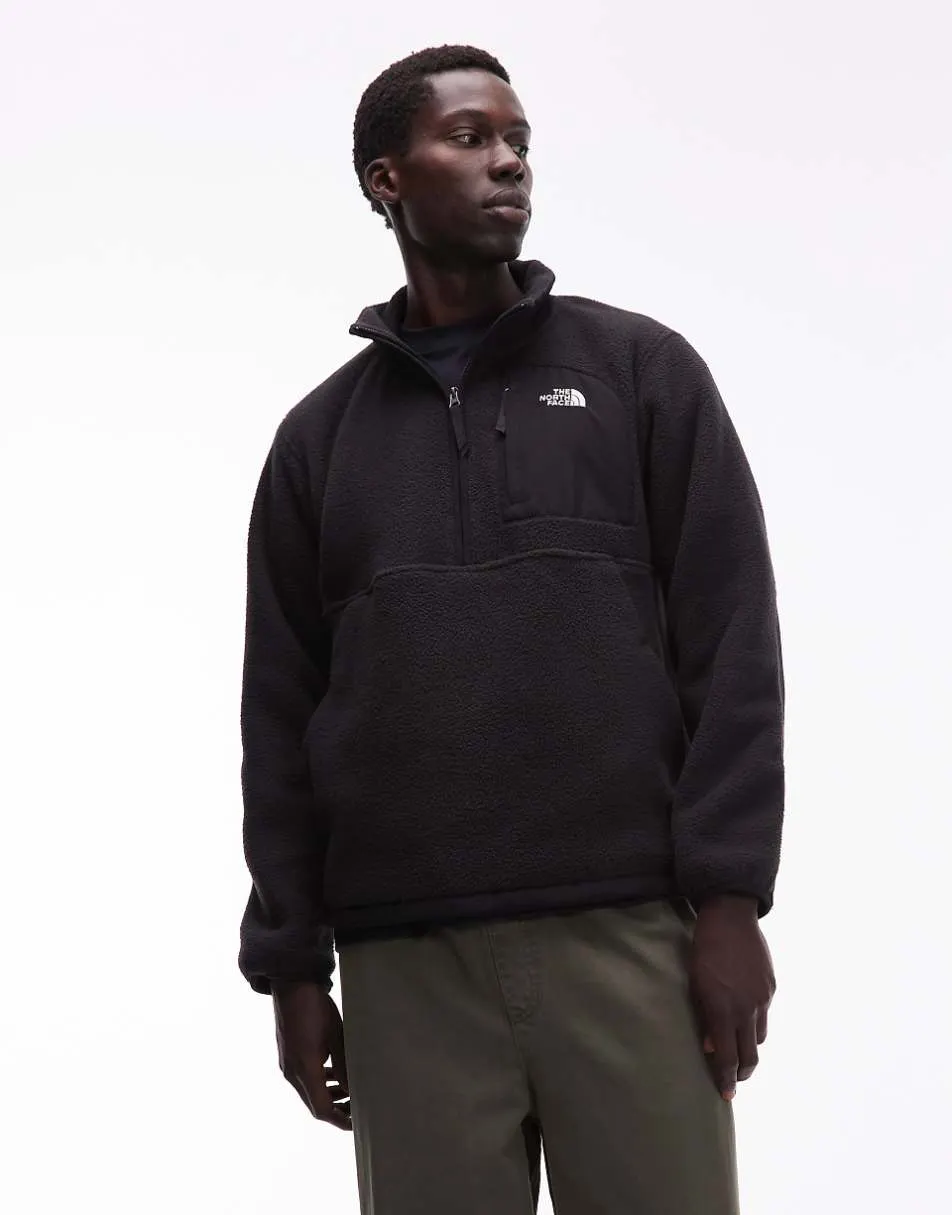 The North Face Yumiori Off Peak 1/2 zip colourblock heavy fleece jacket in grey