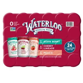 Waterloo Sparkling Water, Variety Pack, 12 fl oz, 24-count