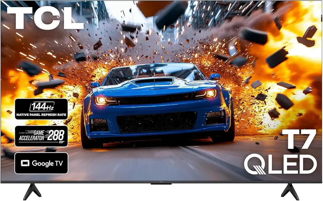 TCL 75 Inch Class T7 Series | 4K QLED HDR | 75T7, 2025 Model | 120HZ-144HZ High Brightness Smart Google TV Dolby Atmos Audio | Voice Remote Alexa Gaming Streaming Television