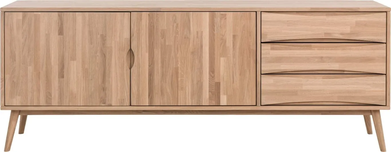 Linden skjenk 200 x 46, H 75 cm, hvitoljet eik