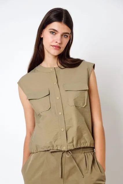 Parachute top met elastiek
