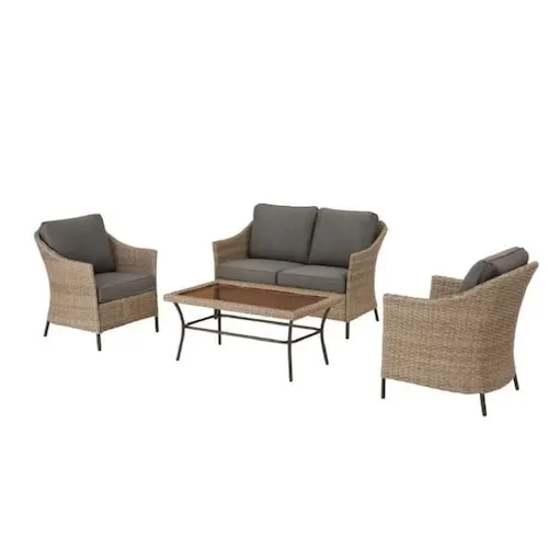Think Patio Kahler Creek All-Weather Wicker Patio Conversation Set