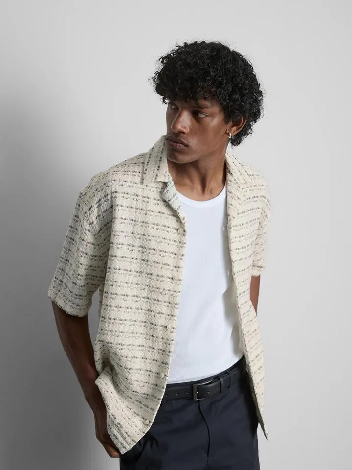 Chemise estivale texturée à rayures The Edit