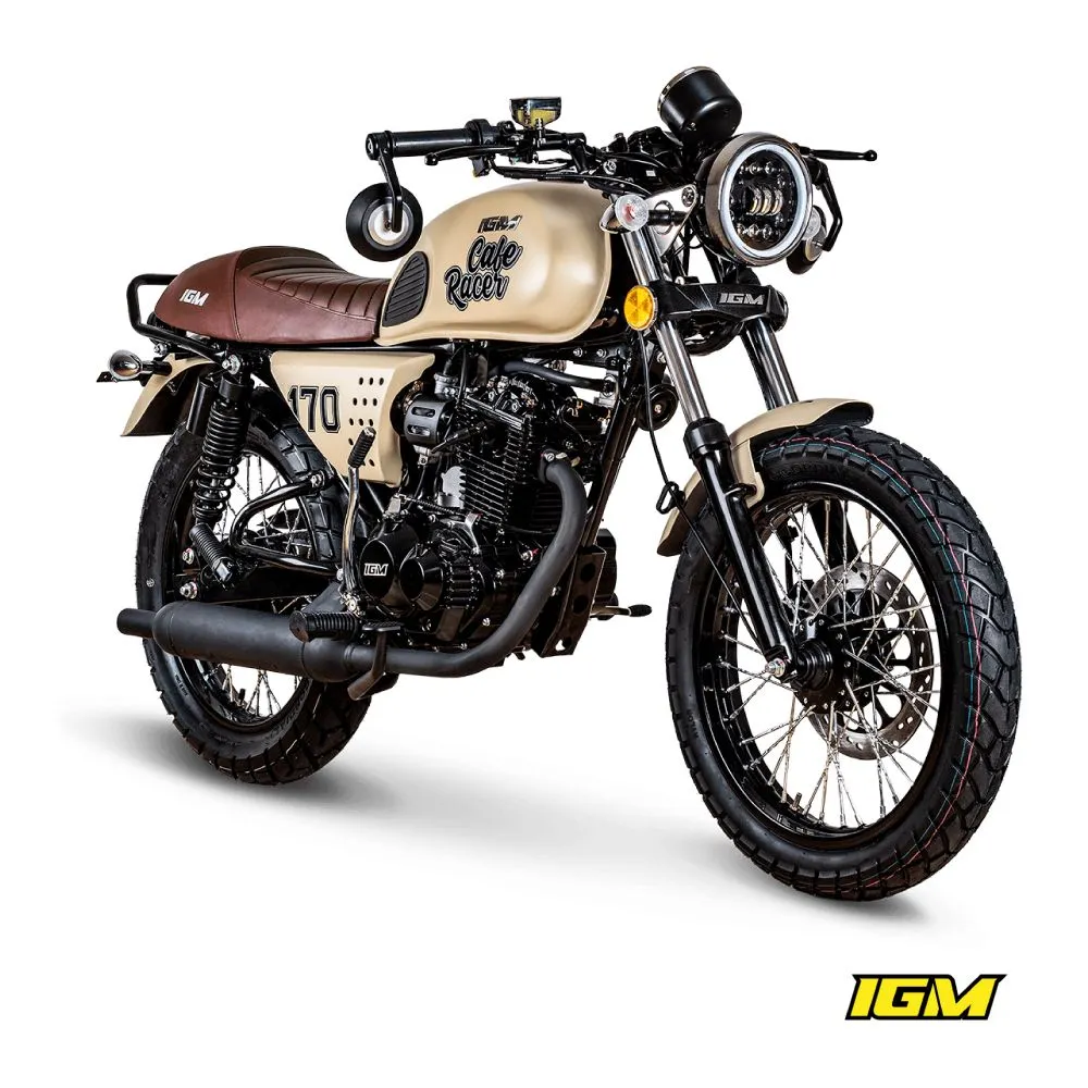 Moto Deportiva IGM IM170CF-12G 2027 Crema – Café Racer