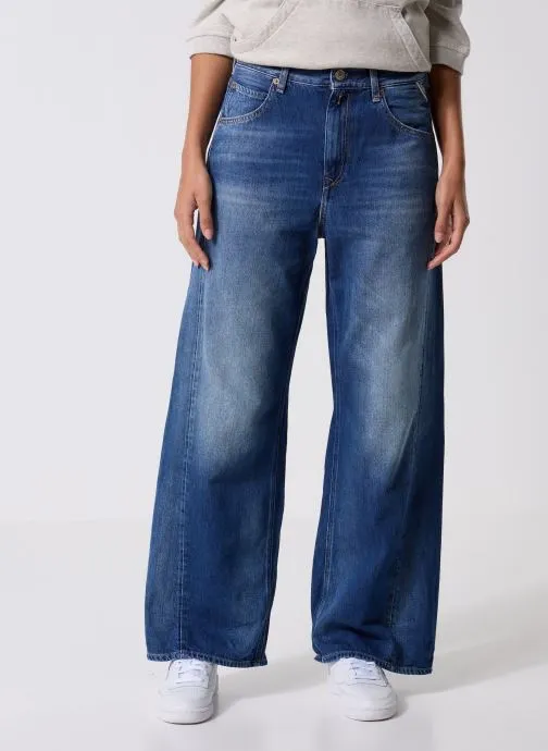 Wijde jeans / Flared Jeans Pantalon DENIM NARJA COUPE BAGGY dames blauw
