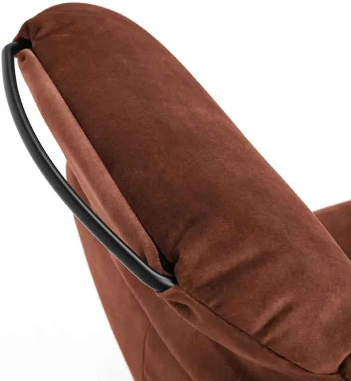 Remo recliner manuell, stoff Adore Copper, Polaris sokkel sort