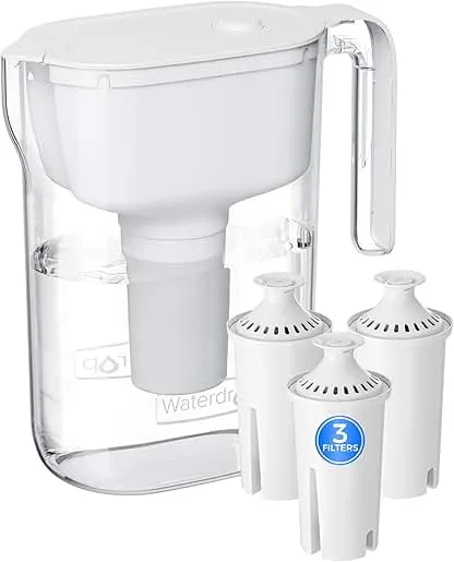 Waterdrop PT-11W 7-Cup Water Filter Pitcher with 3 Re…
