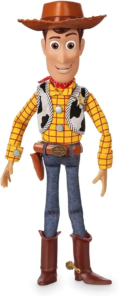 Disney Store Official Sheriff Woody Talking Action Figure from Toy Story, Features Sounds and Phrases from the Movies, Interacts with Other Figures and Toys