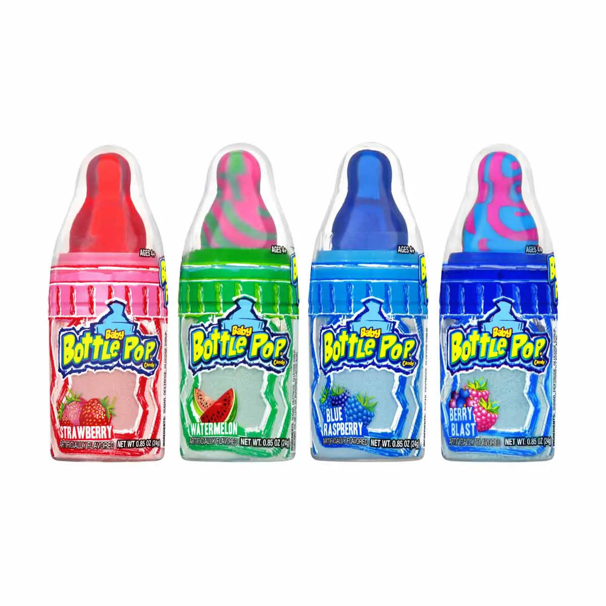 Baby Bottle Pop Original Candy Lollipops with Dipping Powder, Assorted Flavors, 1.1oz