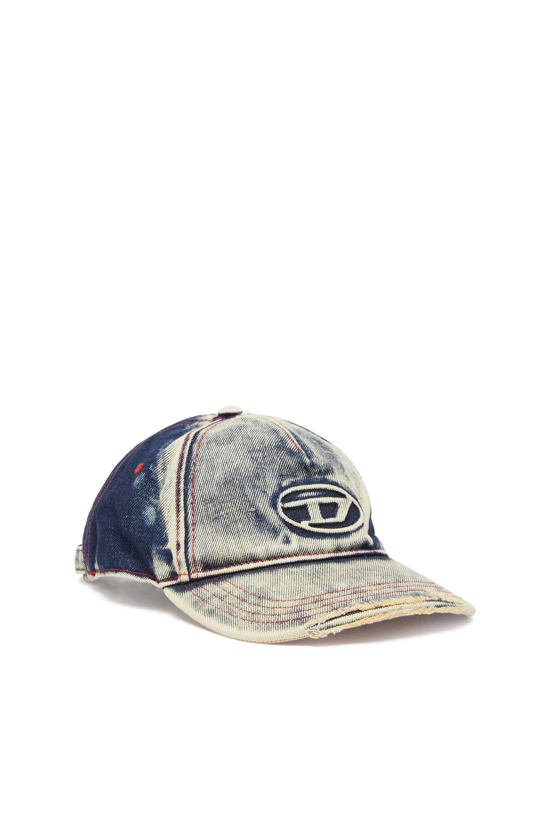 Baseball cap in treated denim