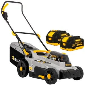 Tagliaerba a batteria BESTEN BE0002907 40V con 2 batterie 6.0Ah incluse, taglio 38 cm, motore brushless, cesto 42L, mulching