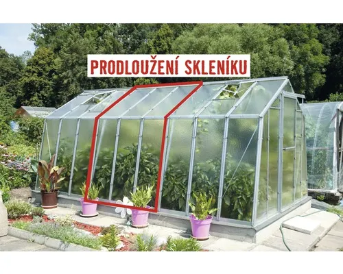 Prodloužení pro skleník LIMES Praktik 375 sklo 247 x 147 x 202 cm