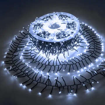 Catena Luminosa 1000 MicroLED Bianco Freddo Cluster 10 metri