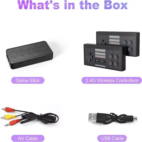 Retro Gaming Console, Wireless Video Game System, Built-in 620 Games Dual-Player Mode Console with 2 Controllers, Holiday Gift