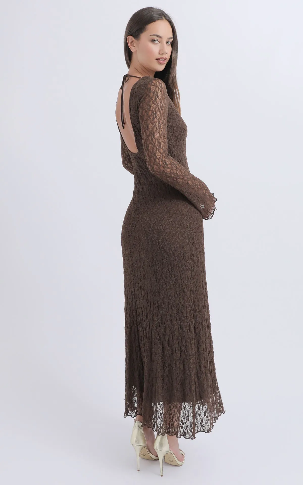 Lace Bell Sleeve Maxi