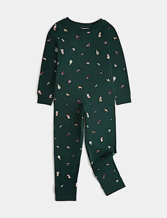 Patterned Christmas Family Pyjamas (1-16 Yrs)