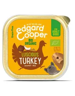 Edgard&Cooper Kuipje Bio Turkey Adult - Hondenvoer - Kalkoen Kokos Chiazaad 100 g Biologisch