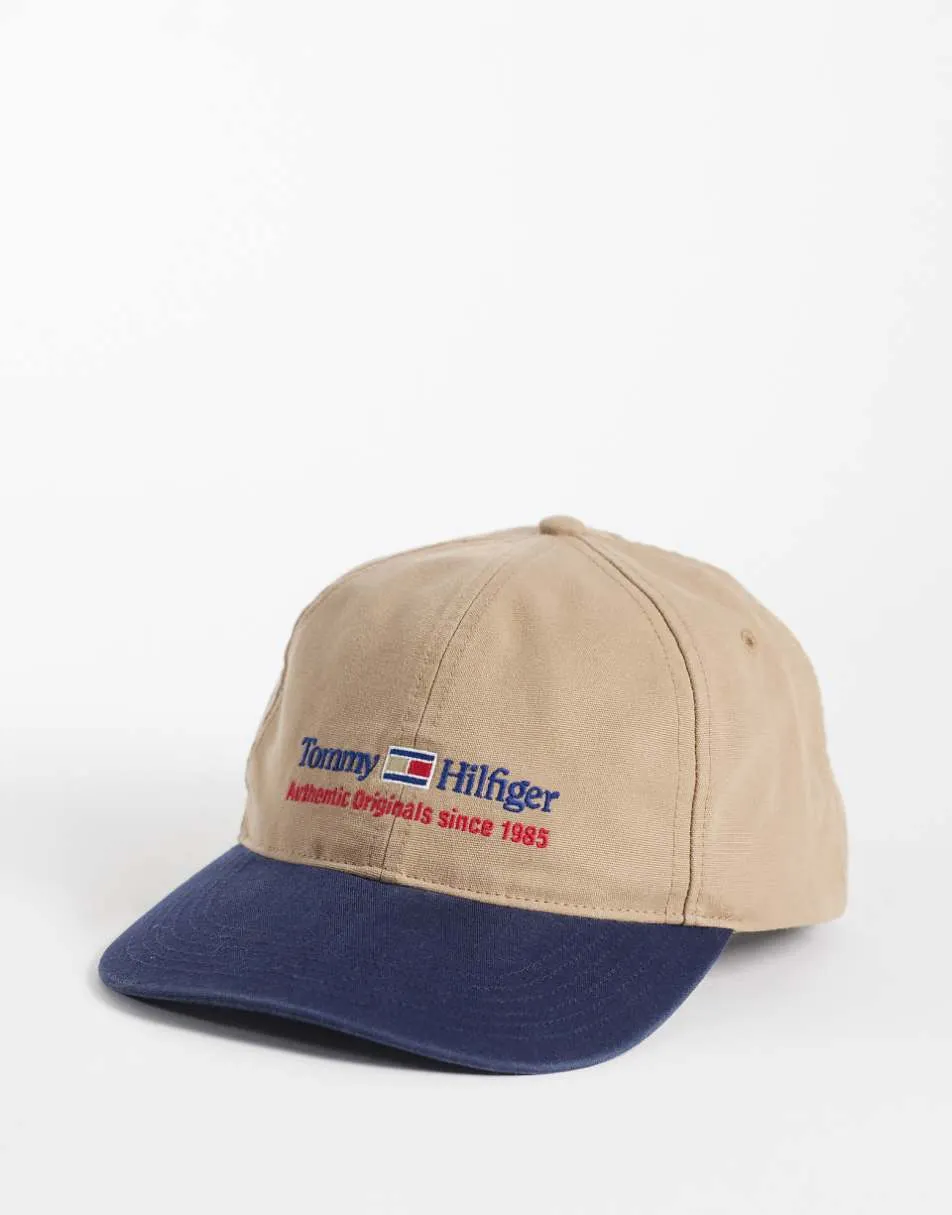 Tommy Hilfiger Archive canvas cap in beige