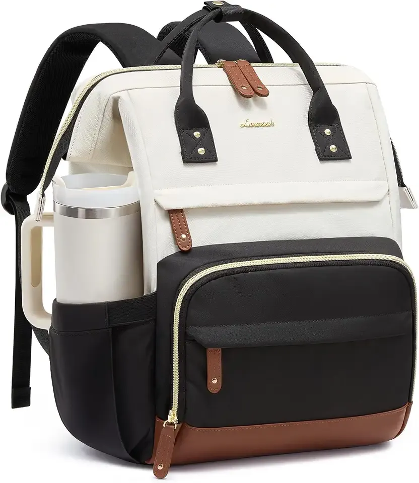LOVEVOOK Laptop Backpack for Women, 15.6 Inch Work Business Backpacks Purse With Large Capacity, Waterproof Nurse Bag College Bookbag for School, Waterproof Casual Daypack for Travel
