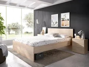 Estructura de cama ELY roble 85x156x192 cm