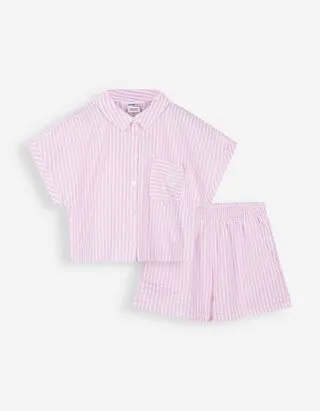Set di T-shirt e shorts - Ricami - Rosa