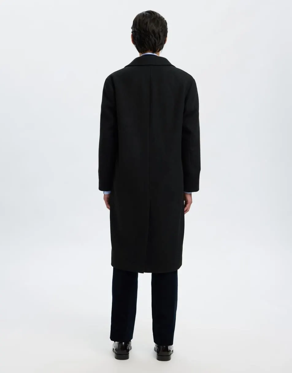 Selected Long coat in black