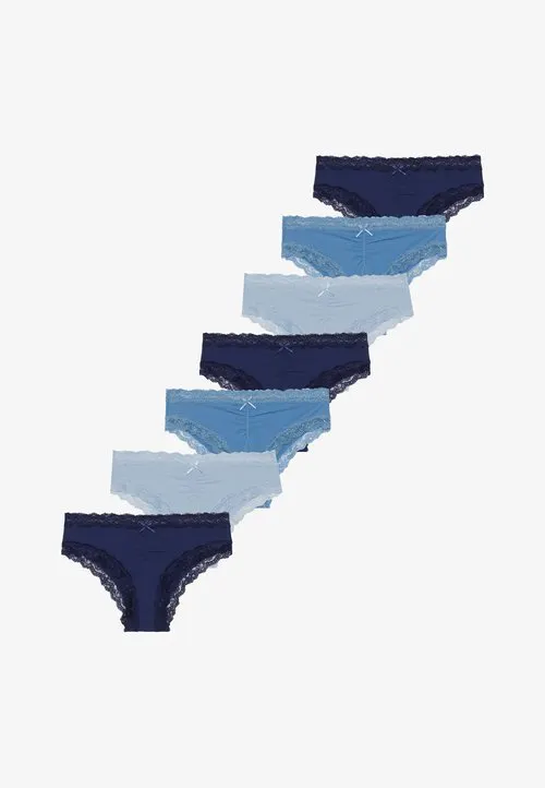7 PACK POLY LACE BRAZILLIAN - Briefs - blue/light blue