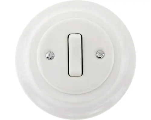 Porcelánový vypínač Bohemia-Design K1-R120Q ř.6 schodišťový bílý