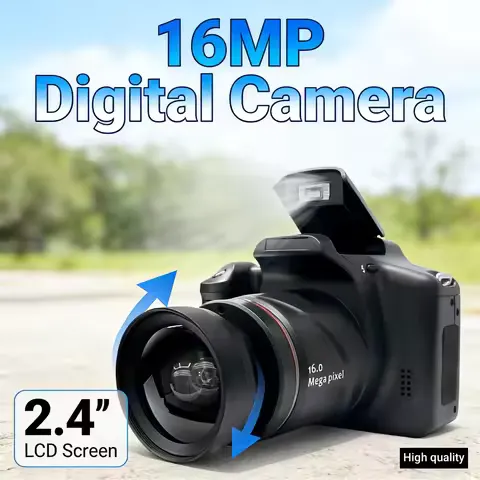 16MP Digital Camera with 2.4 Inch LCD Screen Vlogging Camera 16X Digital Zoom Video Camera for Photography