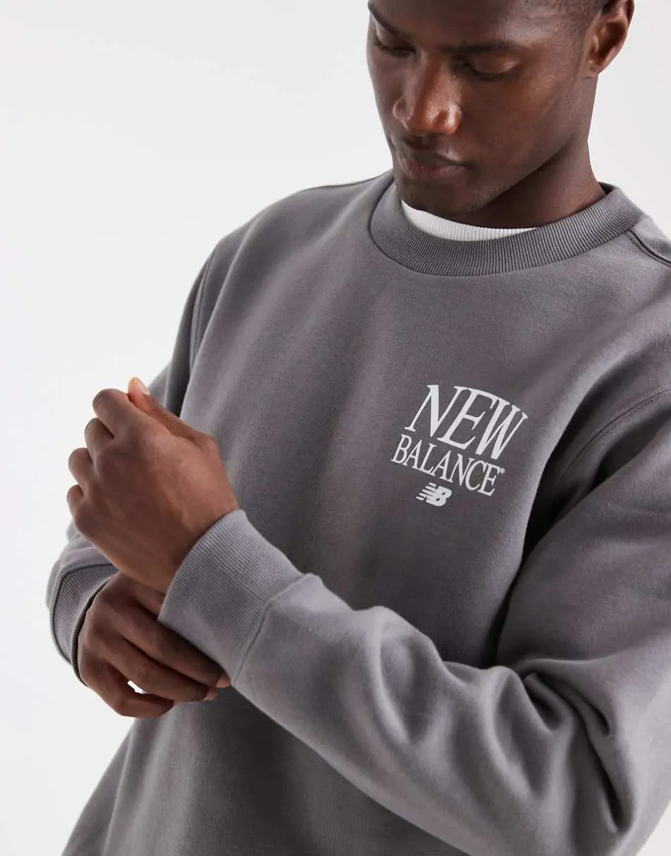New Balance Reimagined fleece crew in castlerock