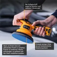 Batavia 12V Akku-Exzentrische-Polier- und Schleifmaschine 150 mm Mit 2 Ah Akku und 2.4A Ladegerät