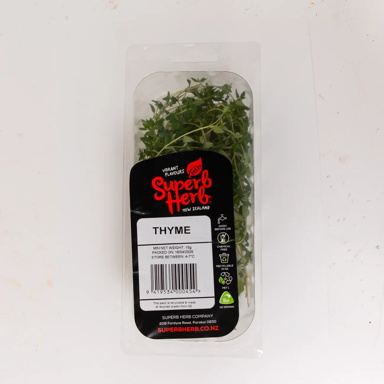 superb herb thyme prepack 15g