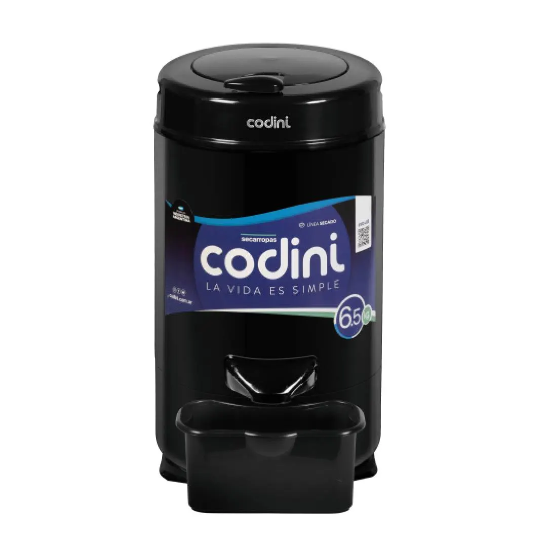 Secarropas Centrífugo Codini IN65 6.5 kg 2800 RPM Negro