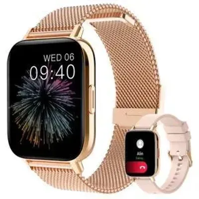 2026 Smartwatch Damen Roségold Rund mit Herzfrequenz, Blutdruck, SpO₂, EKG, Bluetooth-Anrufe, Fitnessuhr, Aktivitätstracker & Touchscreen (Roségold)