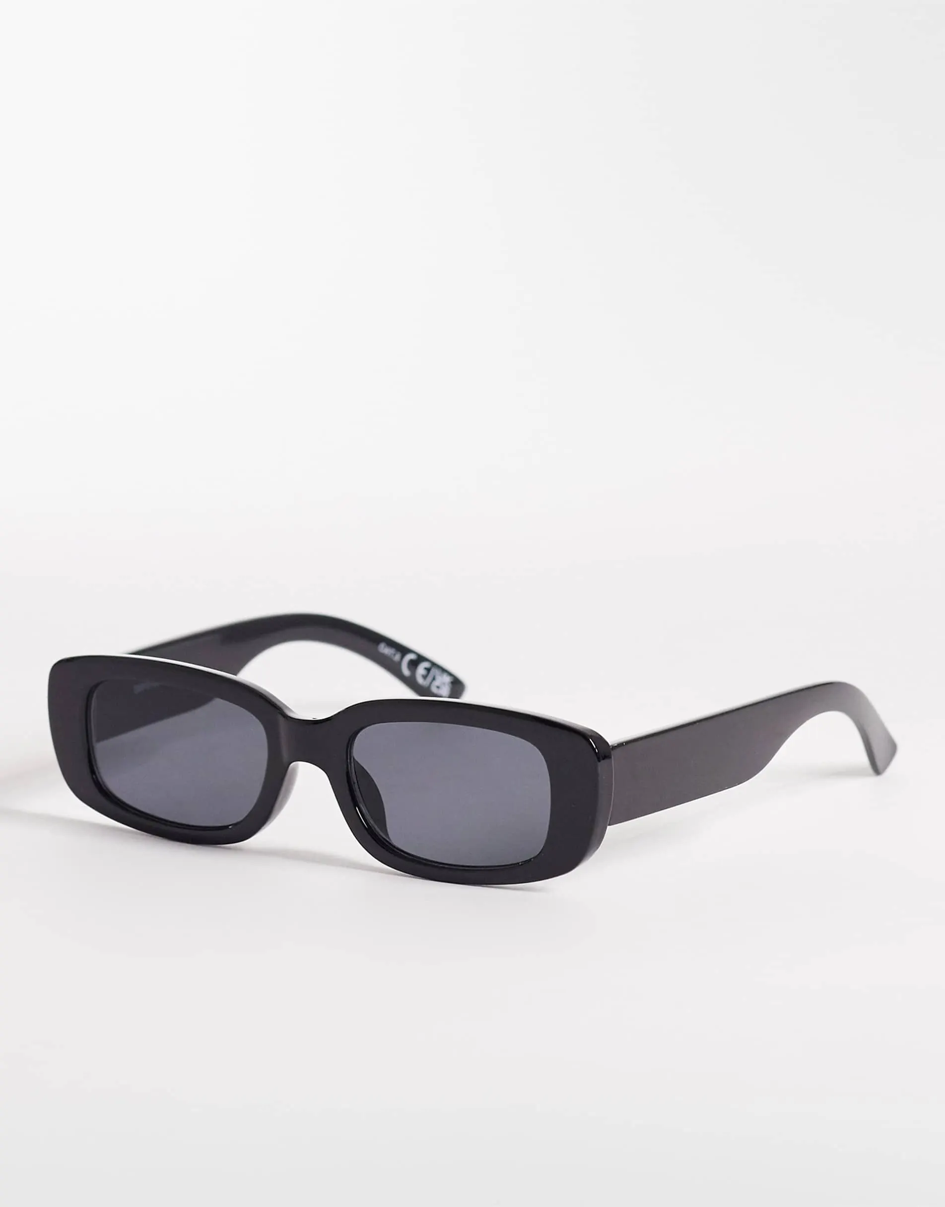 Gina Tricot slim rectangular sunglasses in black