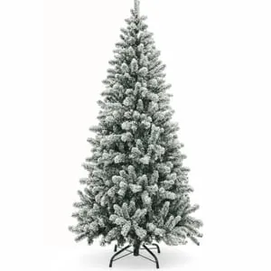 Árbol de Navidad Nevado Artificial con Nieve Blanco 210cm