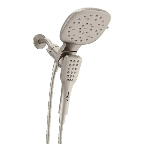Verso Square Eco-Performance Combination Shower with Infiniti Dial and Magnetix in Stainless Steel