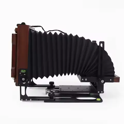 eTone Professional Munewca 4x5 Large Format Film Camera Carbon Fiber Composite with Teak Wood Lightweight Camera